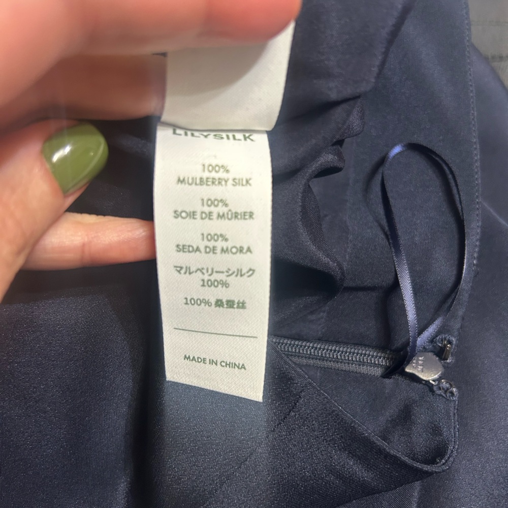 Lilysilk Midnight Blue High Waisted 100% Mulberry Silk Shorts Size 4 - Picture 3 of 7